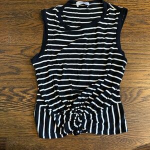 Bailey 44 cropped Striped tank with twist in front